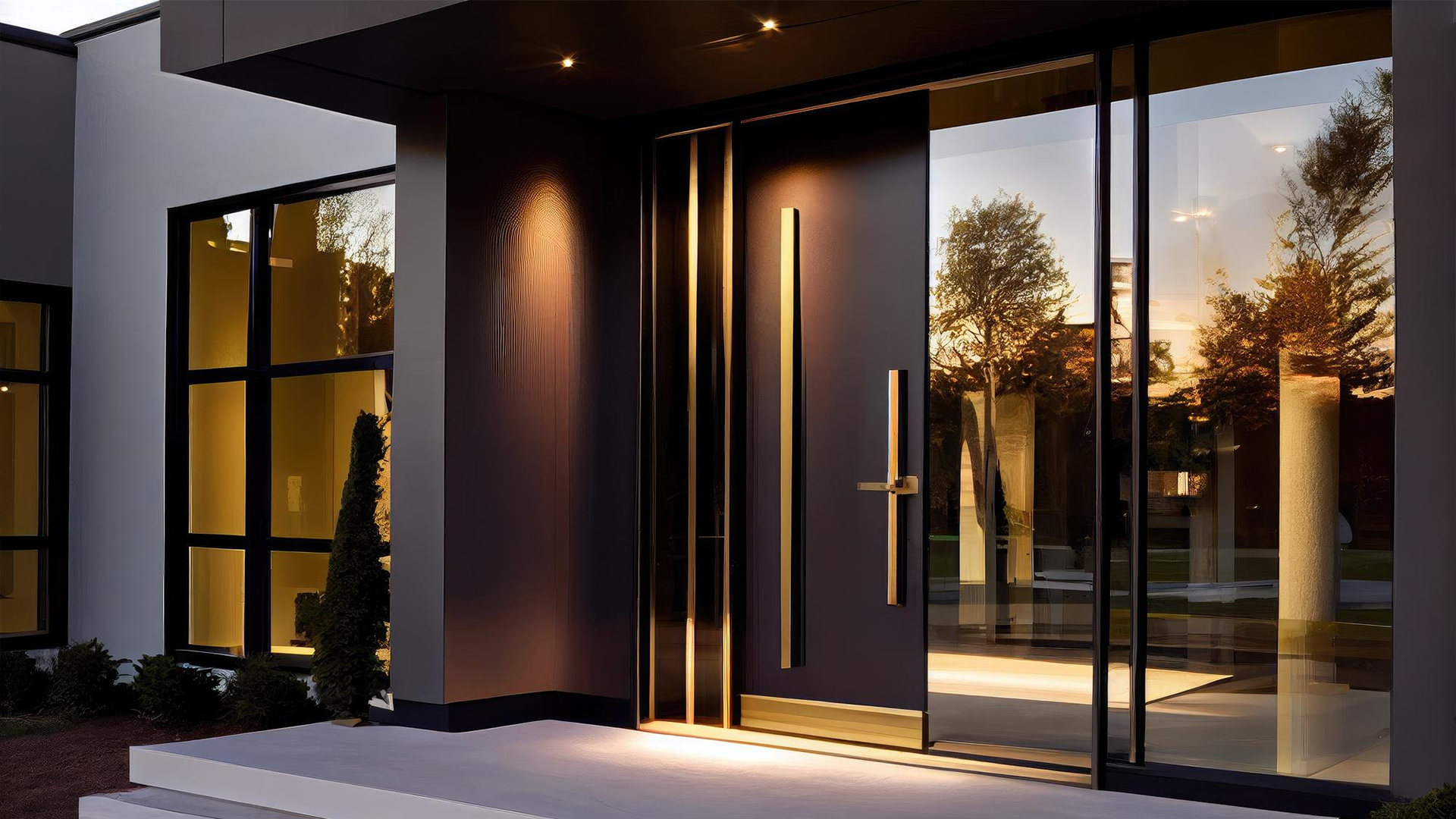 Porte d'entrée en aluminium Lyon