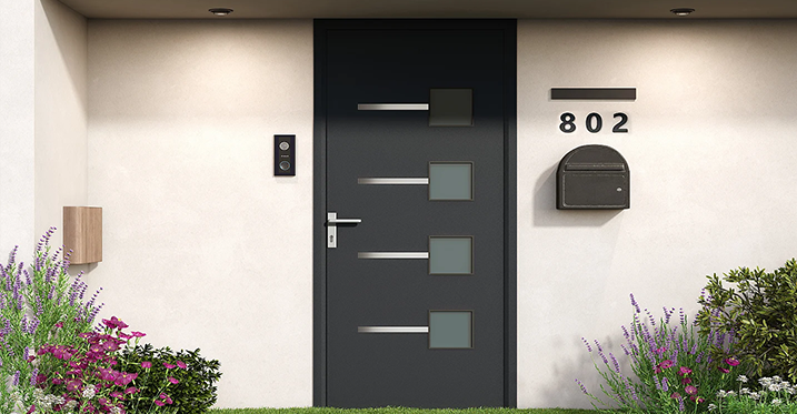 Portes d’entrée en aluminium sur mesure à Lyon